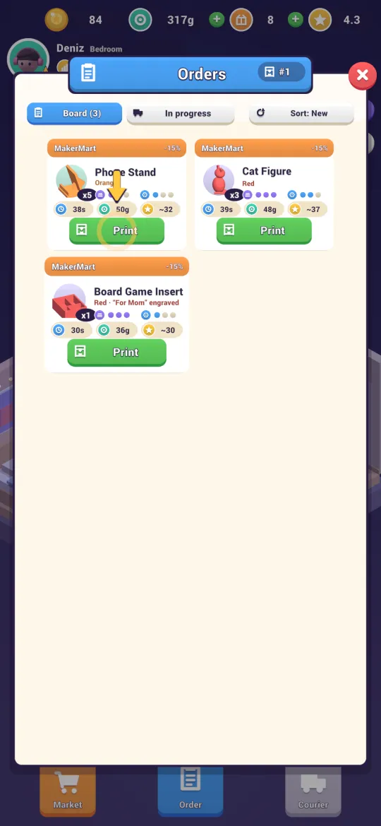 Order board